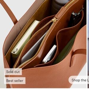 Quince Tan Leather Tote Bag